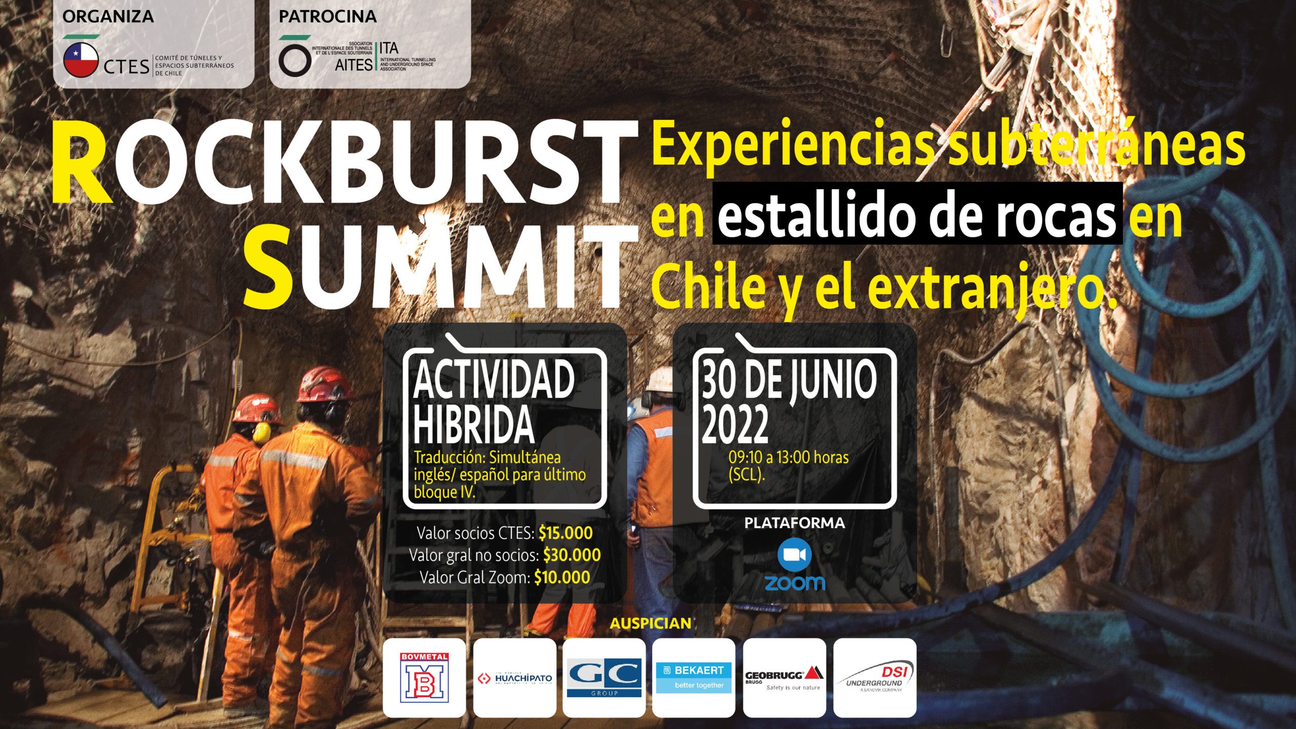 ROCKBURST  SUMMIT: EXPERIENCIAS SUBTERRÁNEAS EN ESTALLIDO DE ROCAS EN CHILE Y EL EXTRANJERO